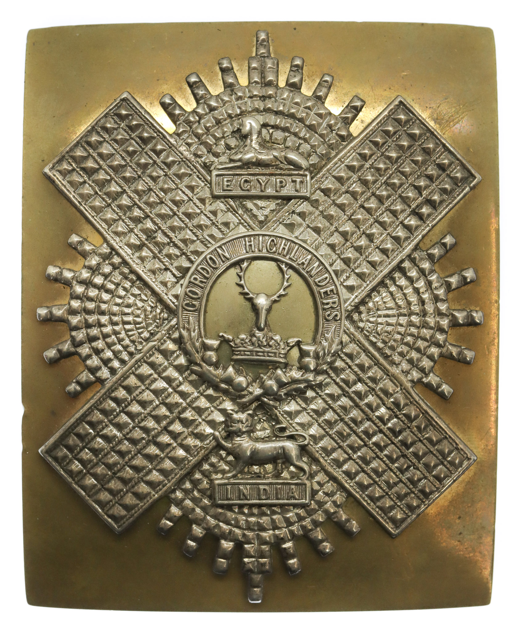 Gordon Highlanders Officer's Cross Belt Plate