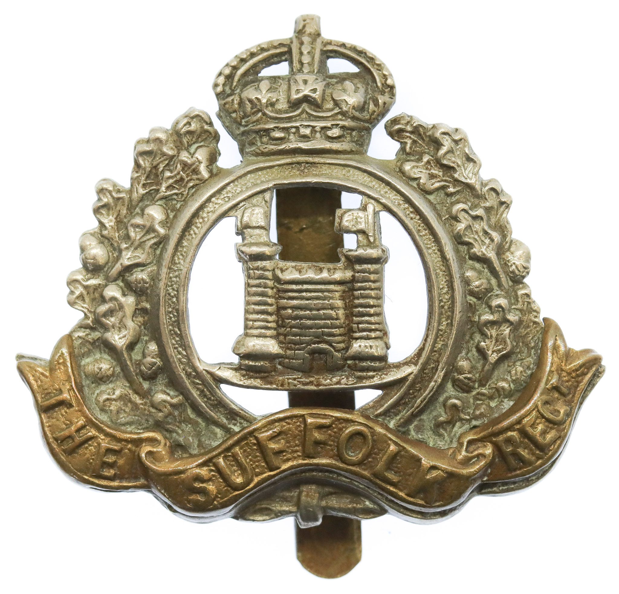 4th Bn. Suffolk Regiment Cap Badge - King's Crown