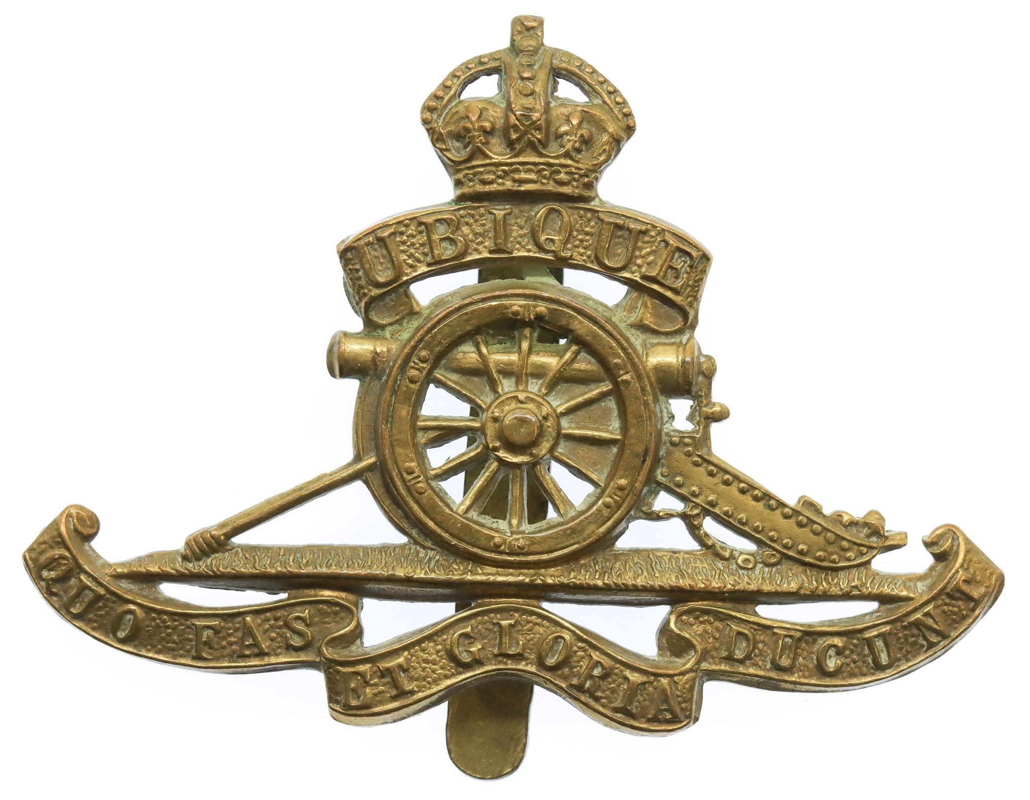 Royal Artillery Cap Badge - King's Crown
