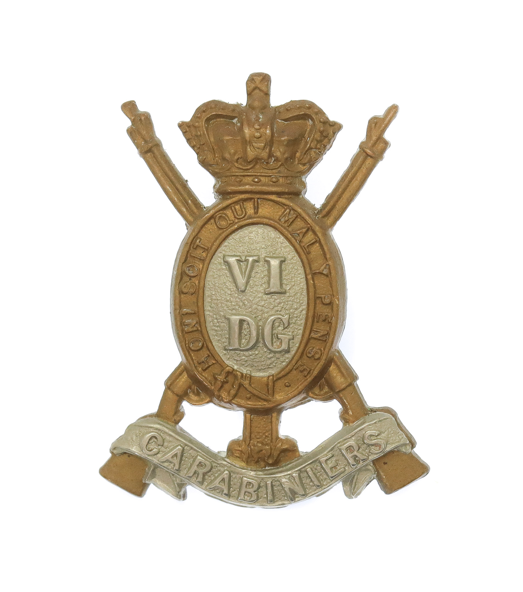 Victorian 6th Dragoon Guards (Carabiniers) Collar Badge 