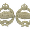 Pair of Royal Tank Regiment Collar Badges - King's Crown