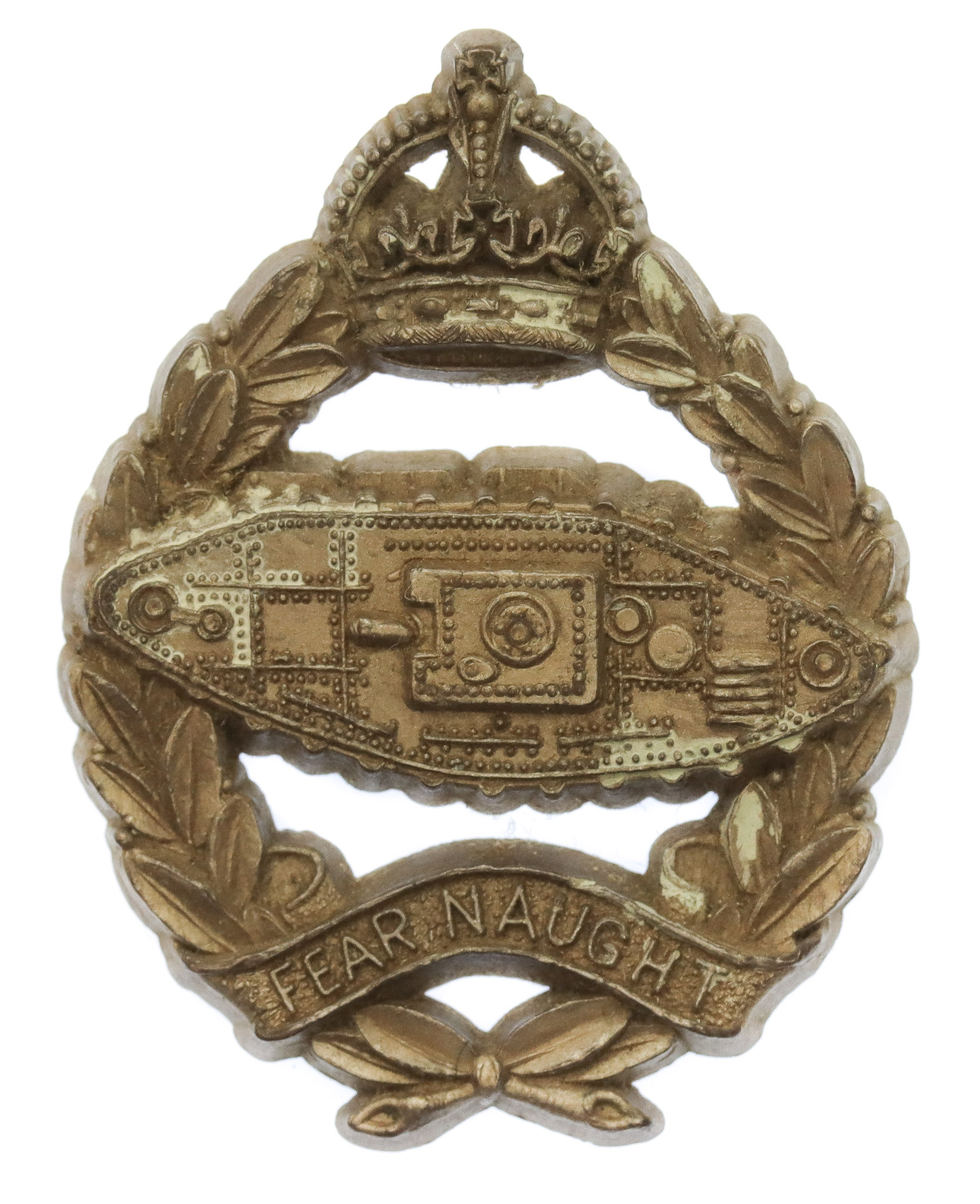 Royal Tank Regiment WW2 Plastic Economy Cap Badge