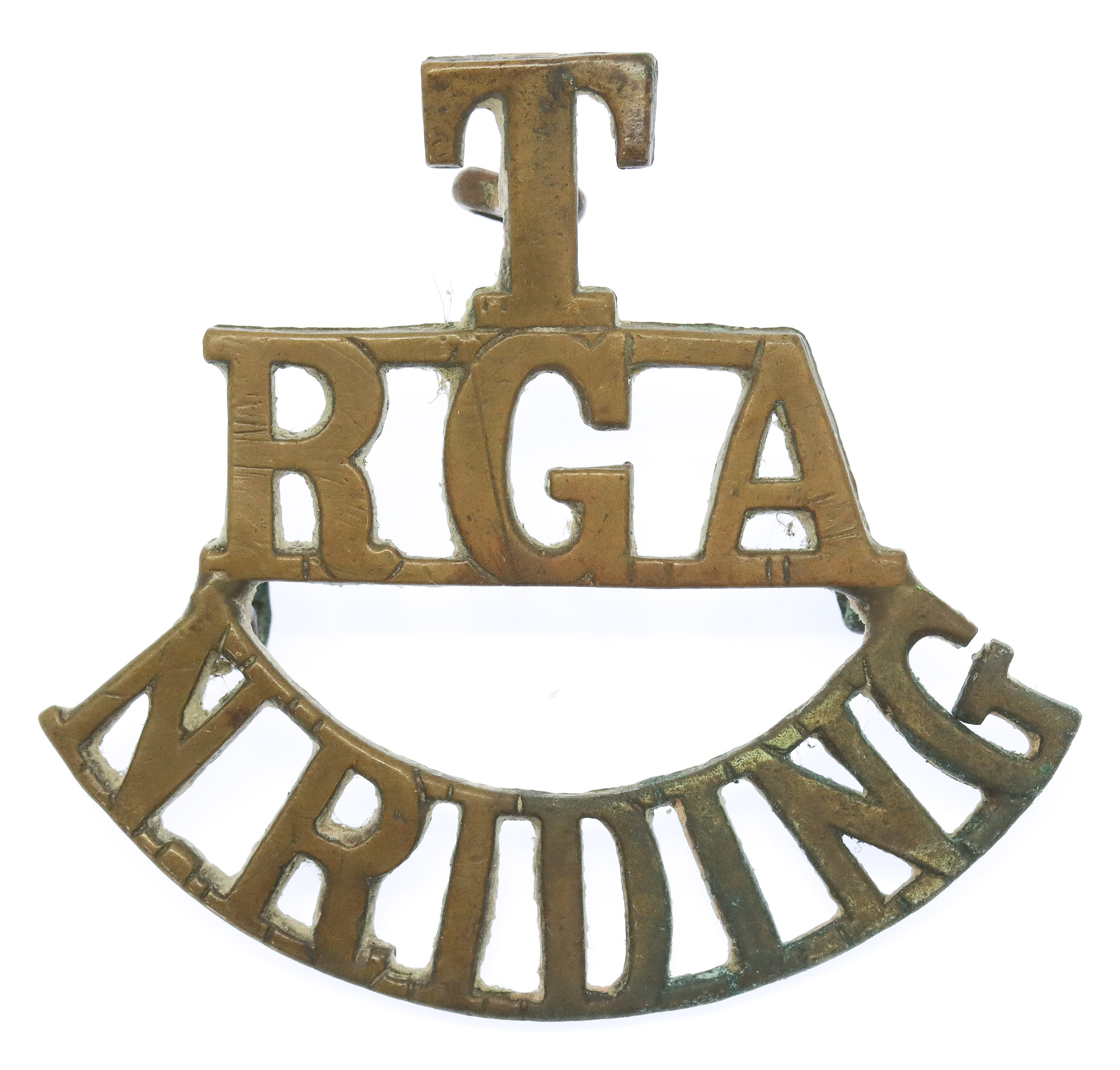 Royal Garrison Artillery North Riding Territorials (T/R.G.A./N.RIDING) Shoulder Title