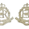 Pair of Royal Military Police (R.M.P.) Officer's Dress Collar Badges - Queen's Crown