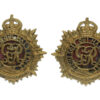 Pair of George V Royal Army Service Corps (R.A.S.C.) Officer's Collar Badges