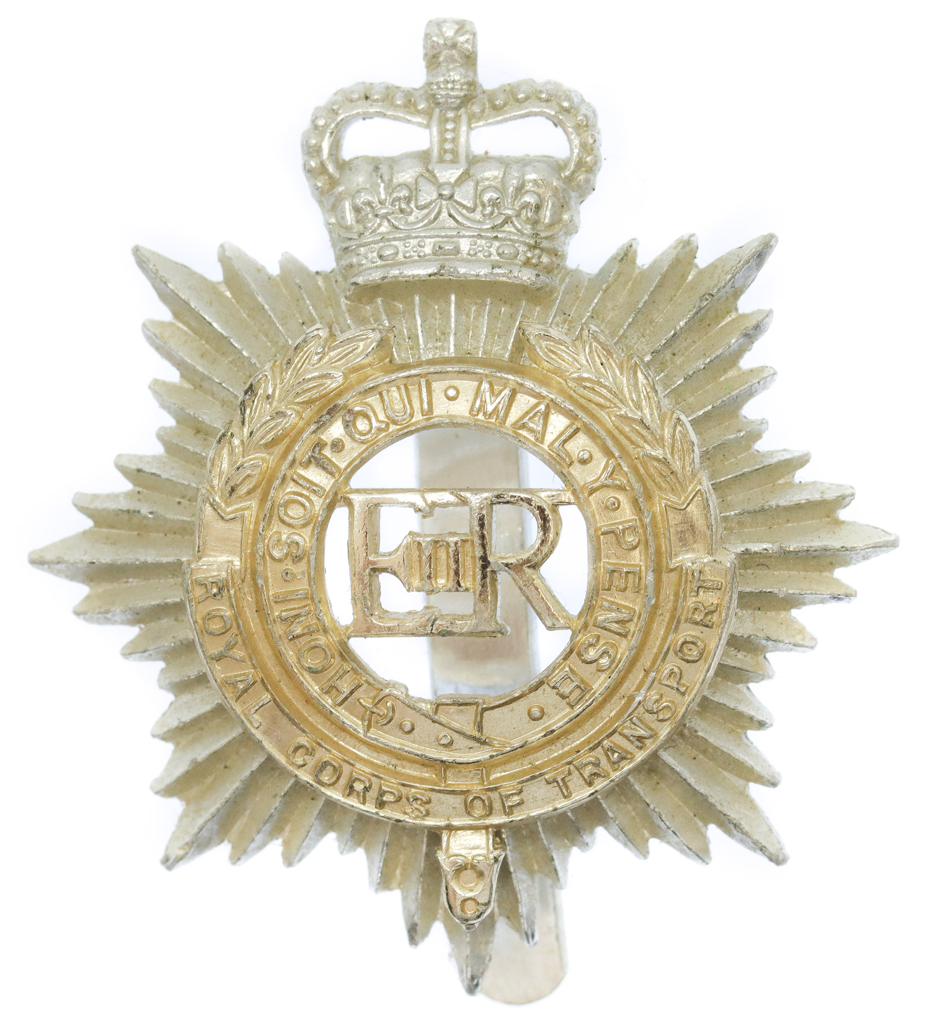 Royal Corps of Transport (R.C.T.) Anodised (Staybrite) Cap Badge