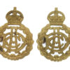 Pair of Army Dental Corps (A.D.C.) Collar Badges - King's Crown