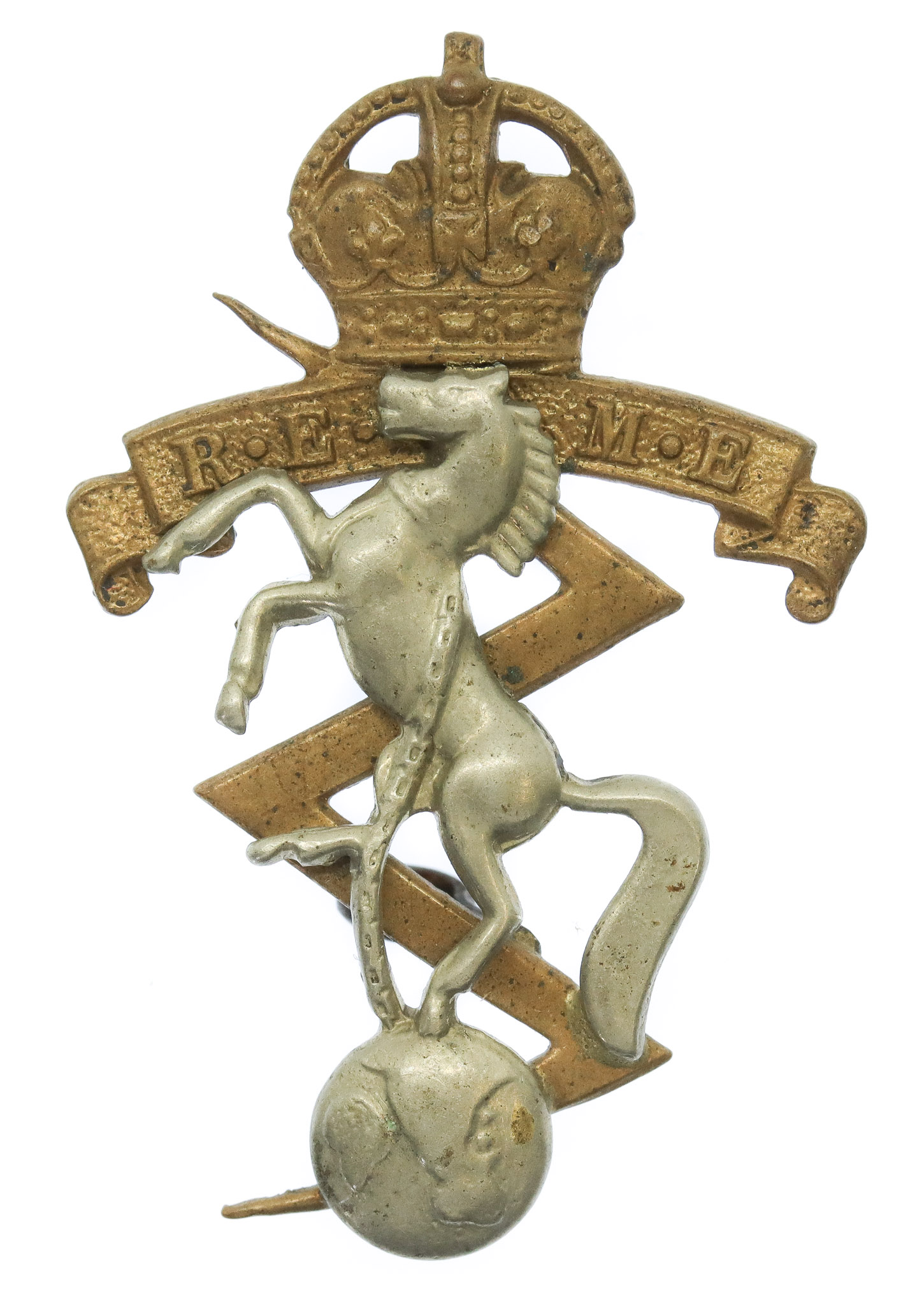 Royal Electrical & Mechanical Engineers (R.E.M.E.) Cap Badge - King's Crown (2nd Pattern)