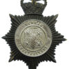 Durham Constabulary Black and Chrome Helmet Plate - Queen's Crown