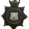 Durham Constabulary Black Helmet Plate - Queen's Crown