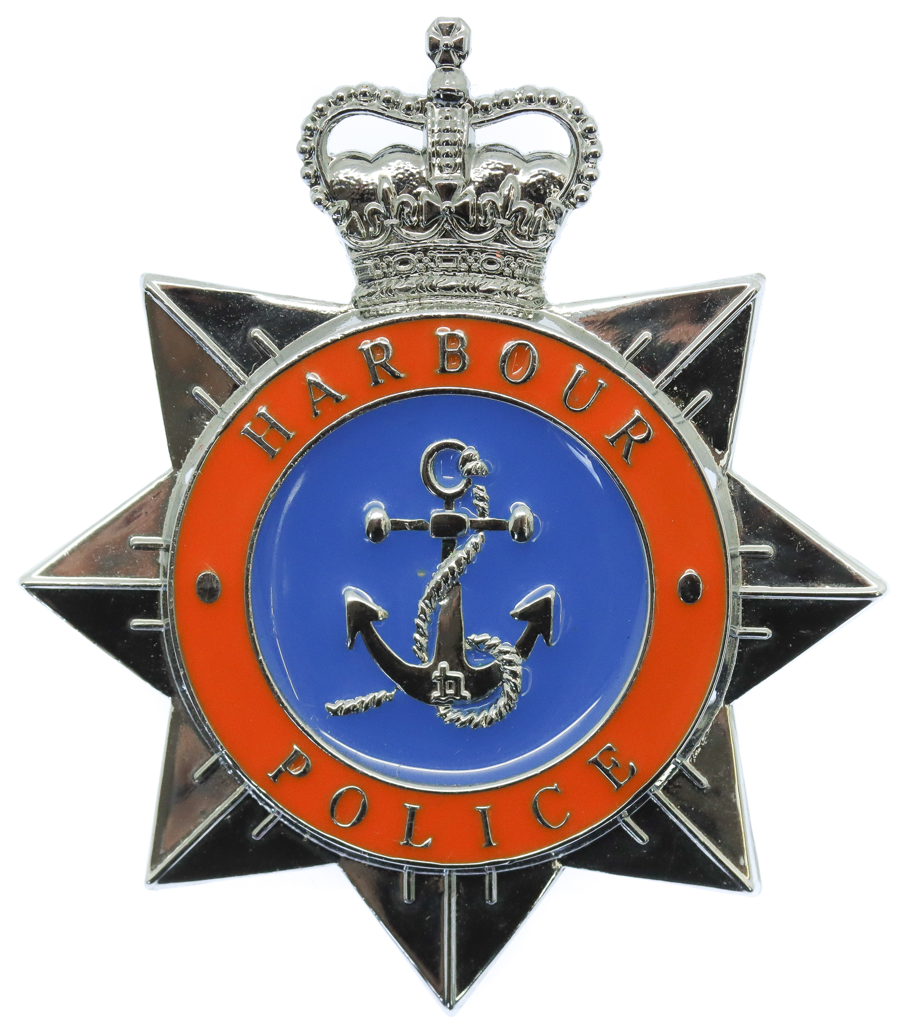 Tees and Hartlepool Harbour Police Enamelled Cap Badge - Queen's Crown