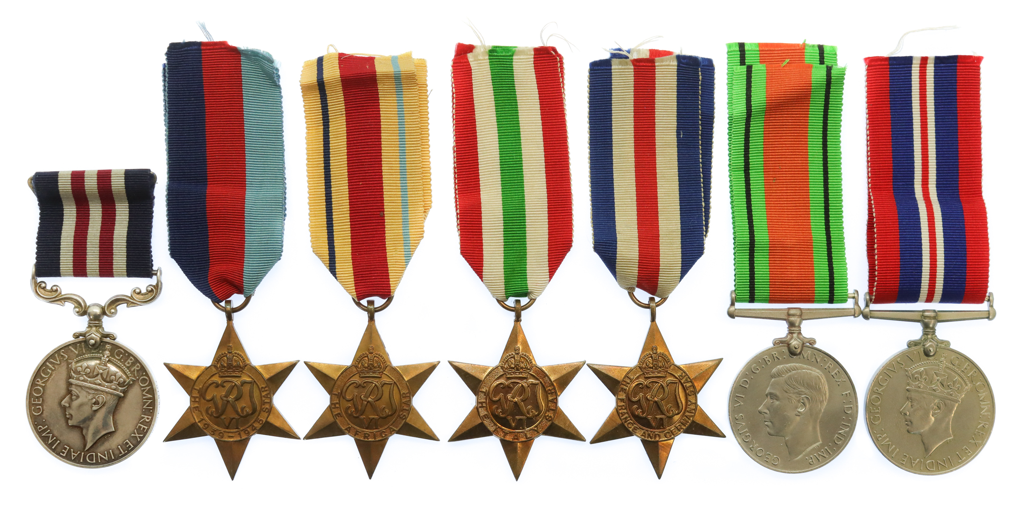 WW2 Military Medal (Immediate Award) and Mentioned in Despatches Casualty Medal Group of Seven - Sjt. L.G.V. Langenschied, 1st Bn. Rifle Brigade - K.I.A. 8/4/45