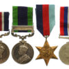 WW2 Dunkirk Prisoner of War Military Medal Group of Four - Pte. A. Fraser, 1st Bn. Highland Light Infantry