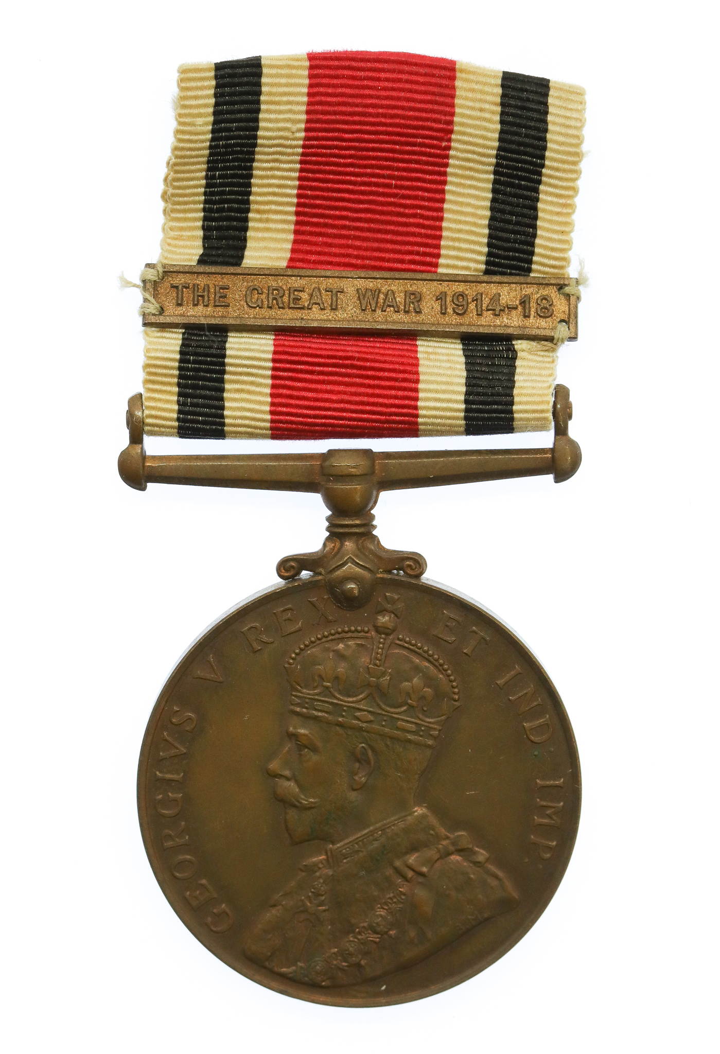 George V Special Constabulary Long Service Medal (Clasp - The Great War 1914-18) - Charles T. Kemp