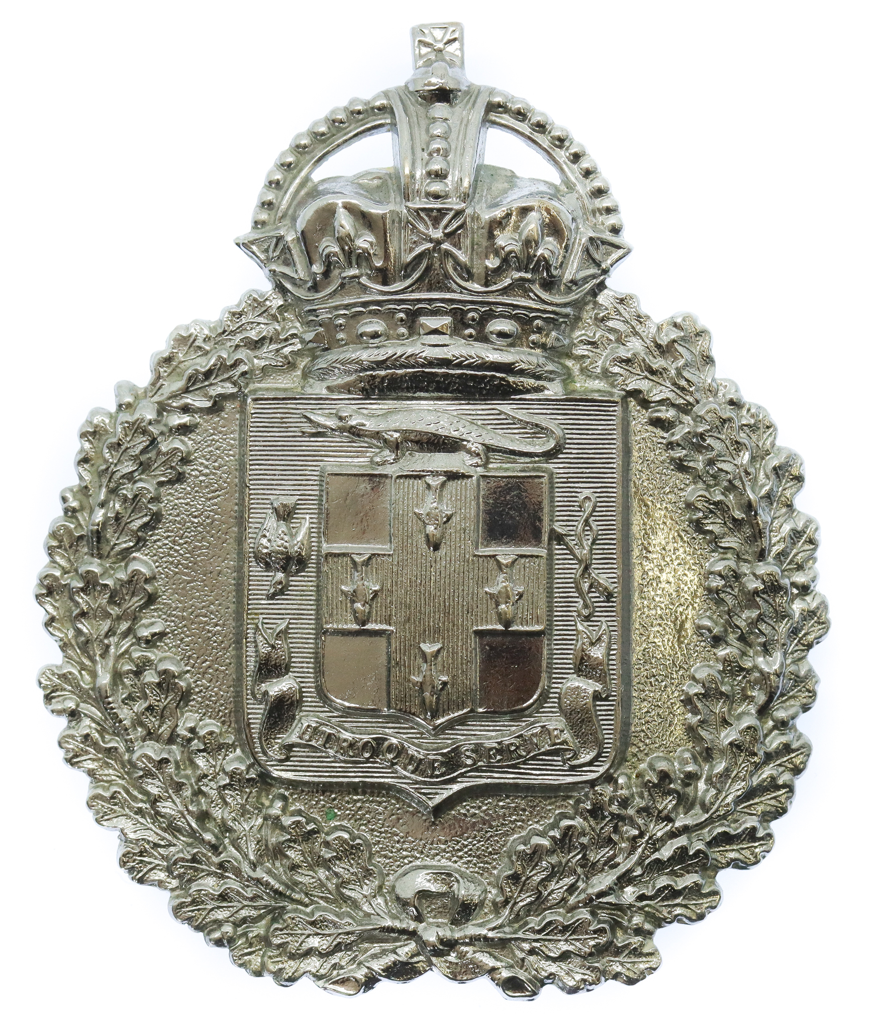 Jamaica Police Helmet Plate - King's Crown