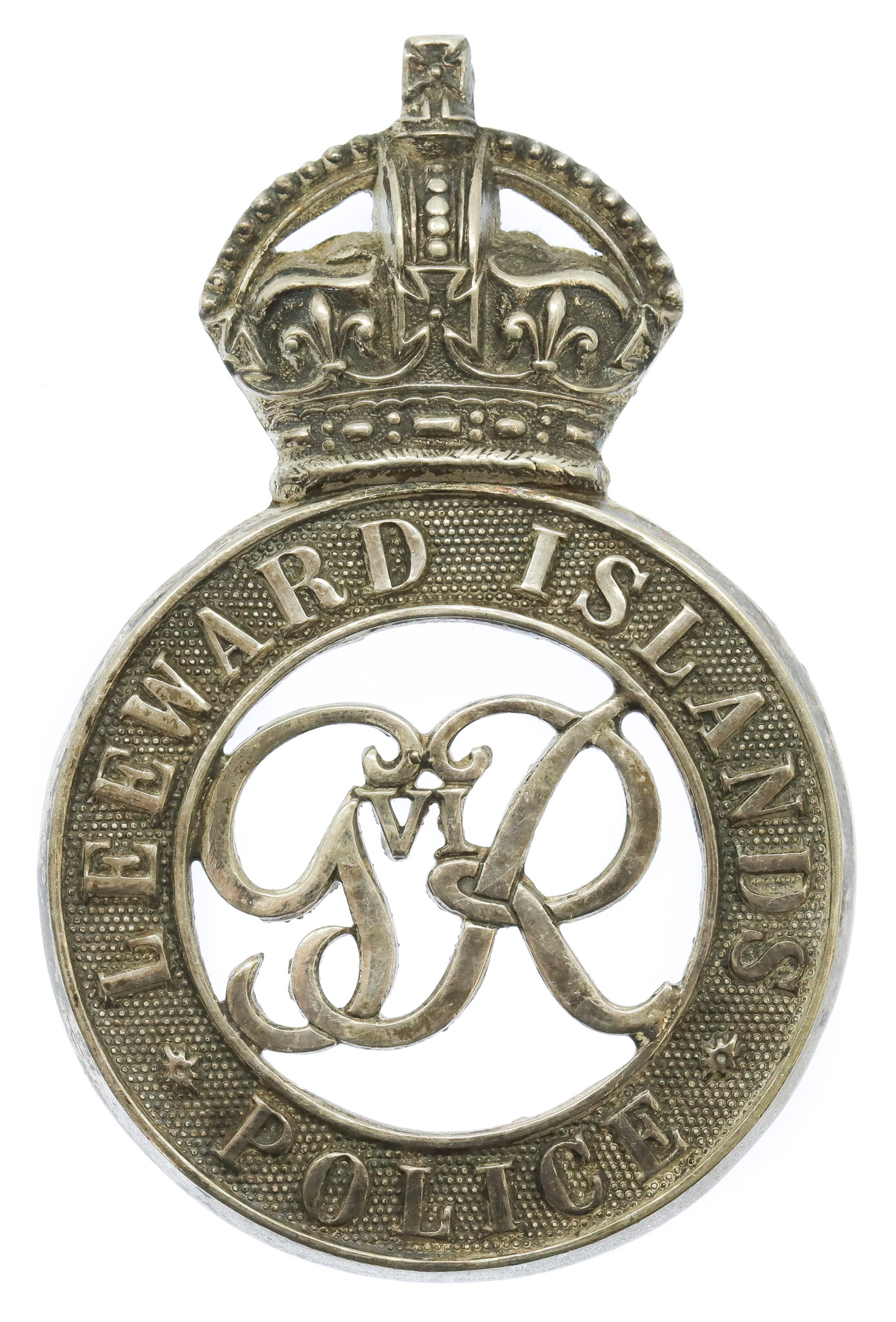 George VI Leeward Islands Police Officer's Helmet Plate