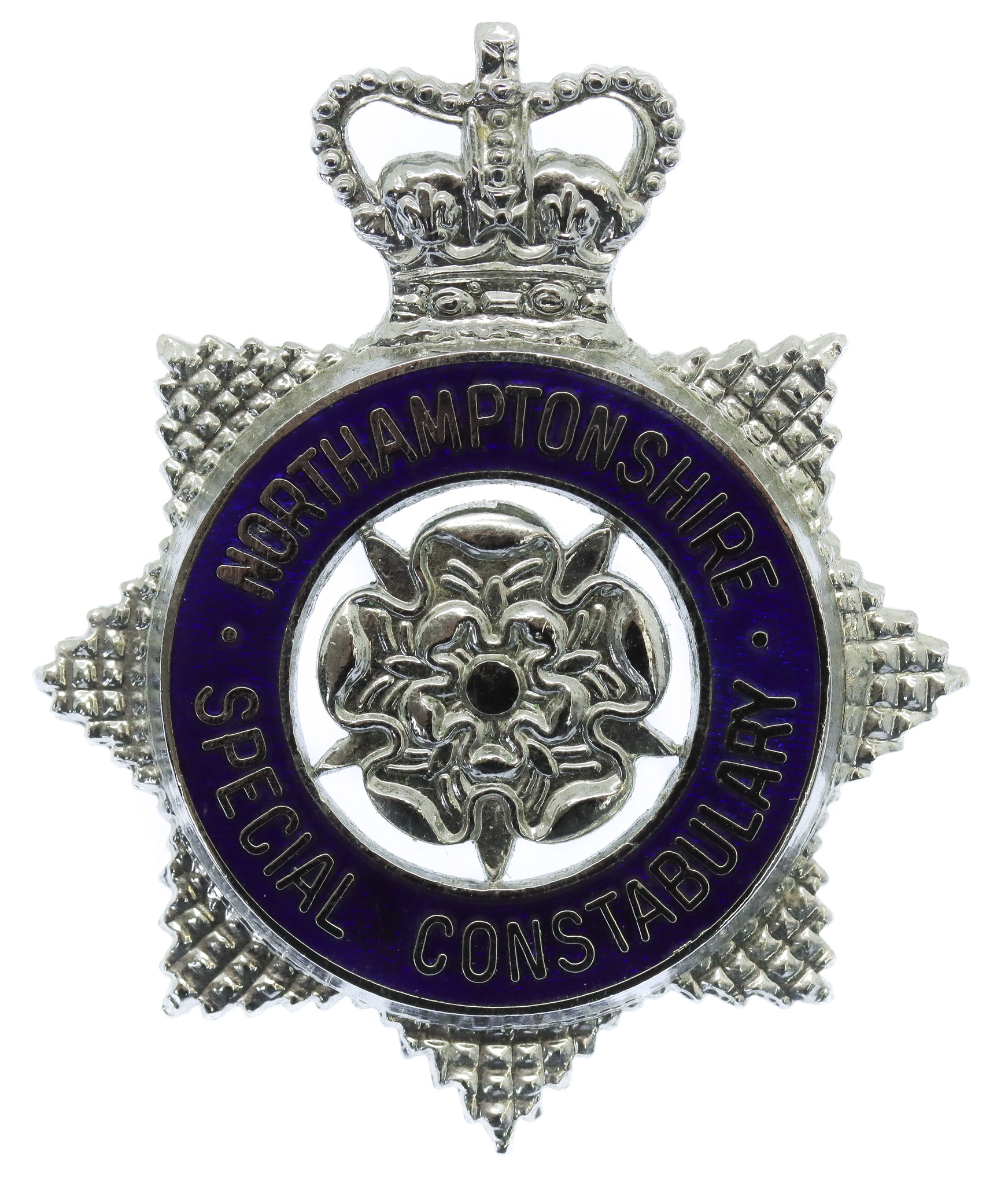 Northamptonshire Special Constabulary Senior Officer's Enamelled Cap Badge - Queen's Crown