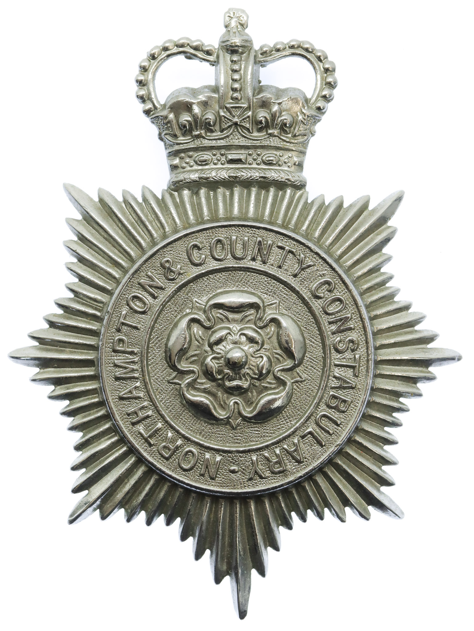Northampton & County Constabulary Helmet Plate - Queen's Crown