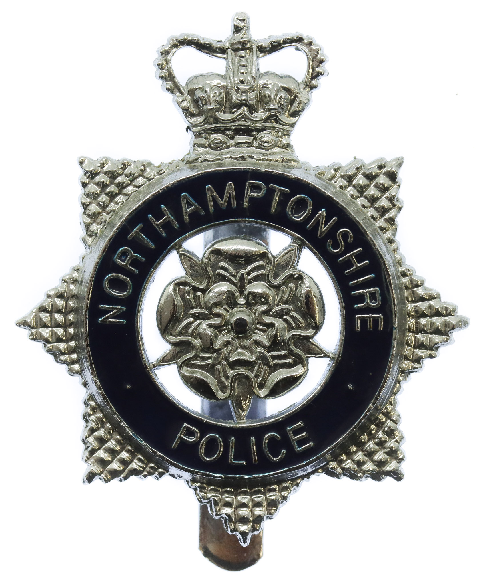 Northamptonshire Police Enamelled Cap Badge - Queen's Crown
