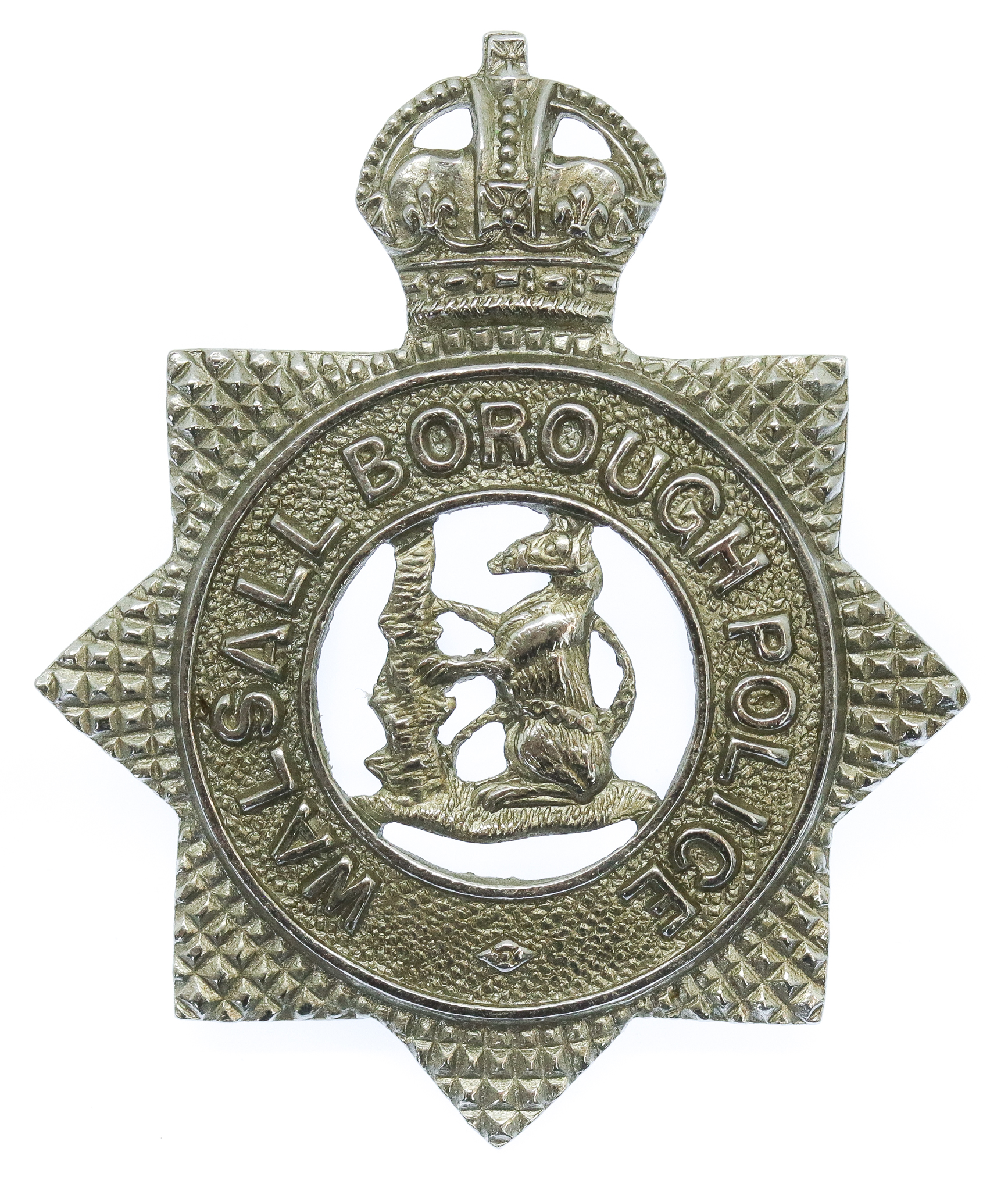 Walsall Borough Police Cap Badge - King's Crown