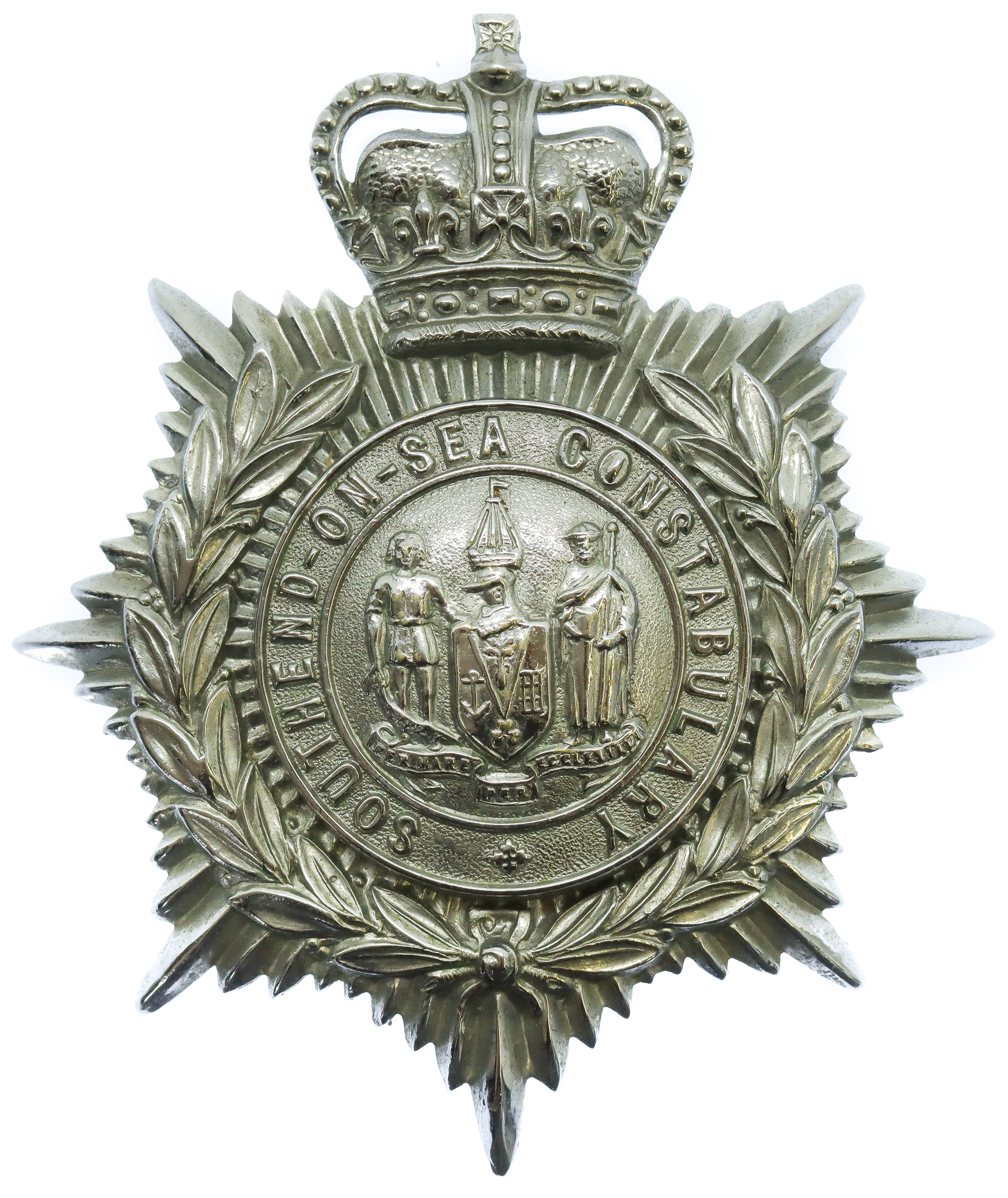 Southend -on- Sea Constabulary Helmet Plate - Queen's Crown