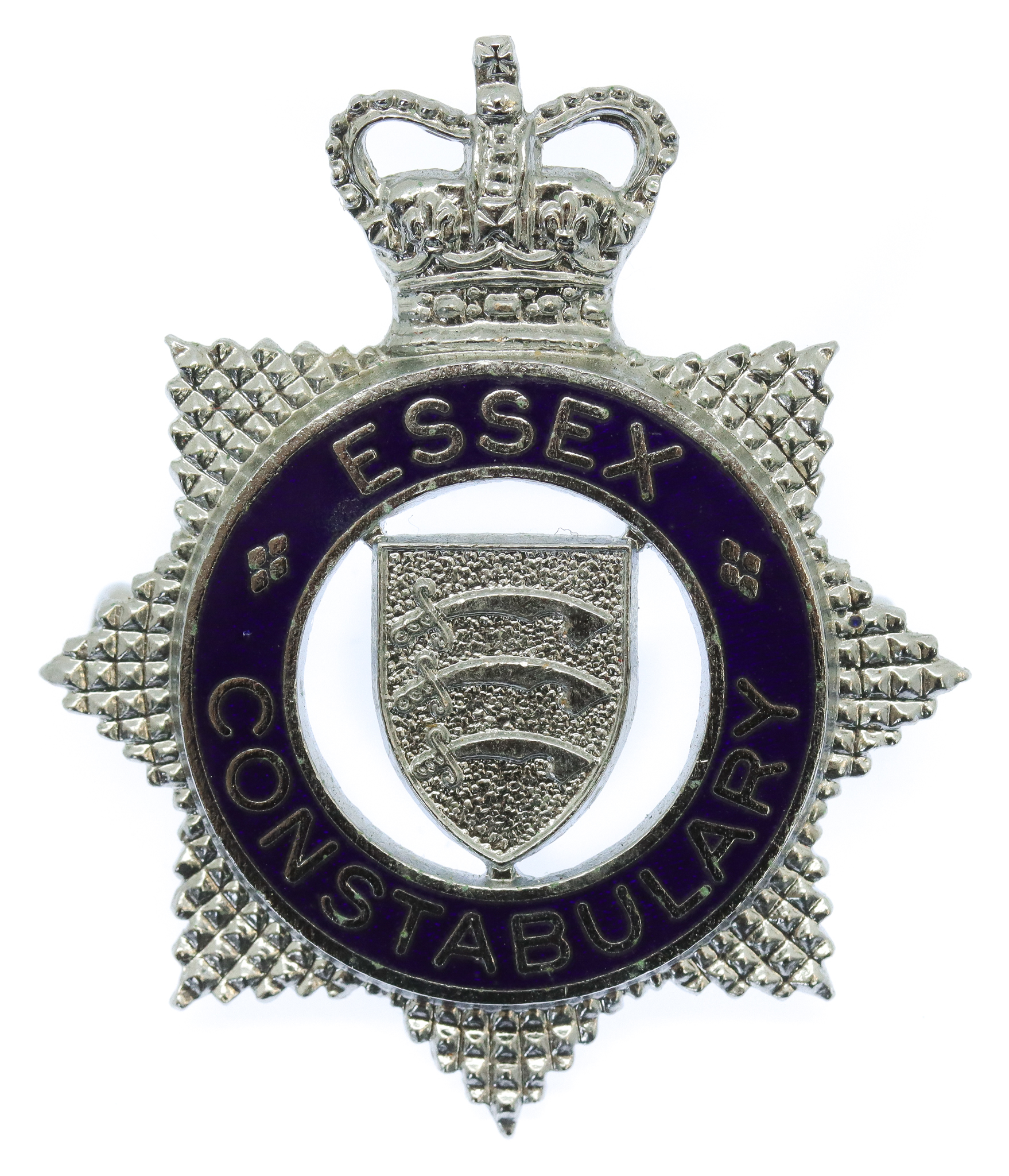 Essex Constabulary Senior Officer's Enamelled Cap Badge - Queen's Crown