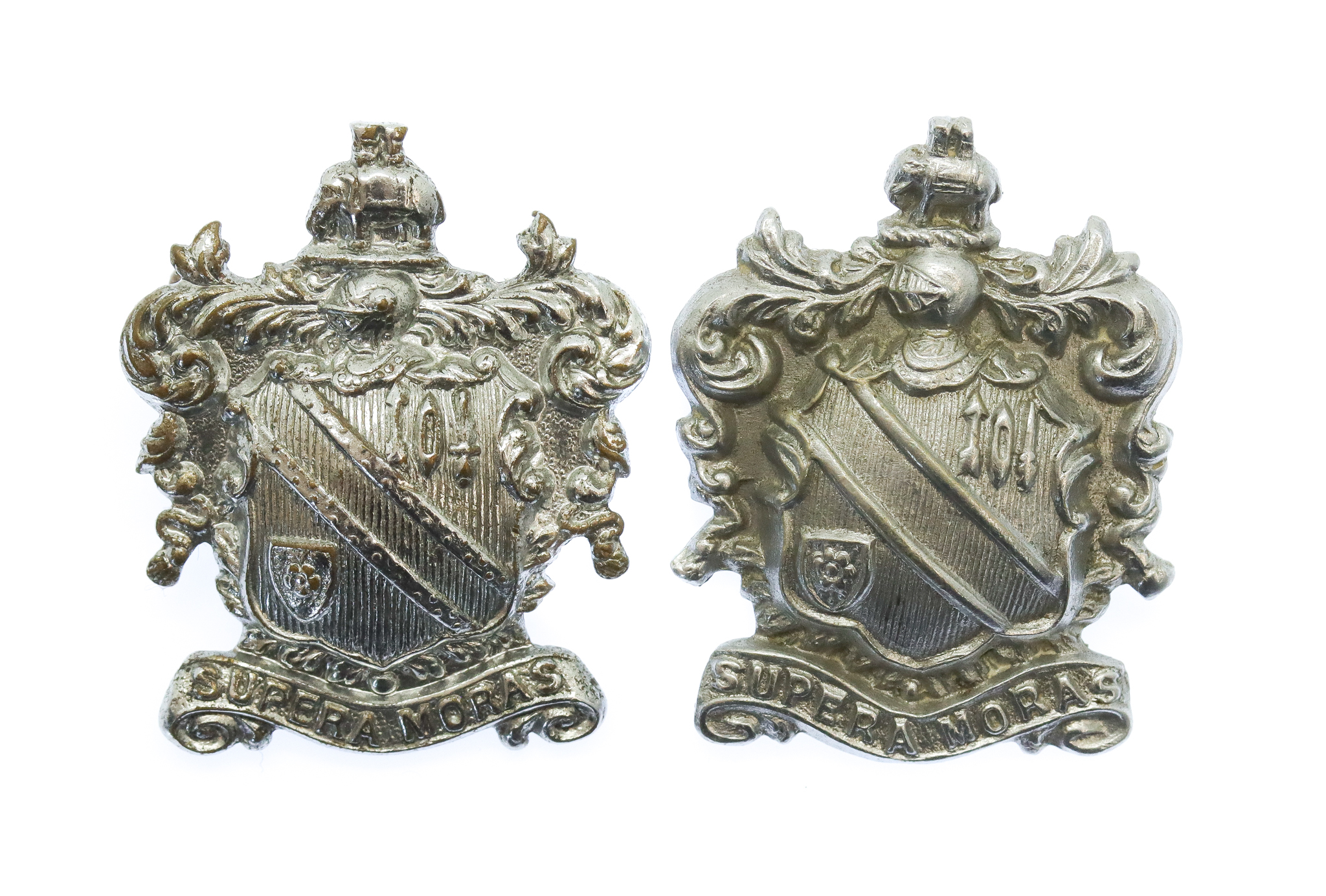 Pair of County Borough of Bolton Police Collar Badges