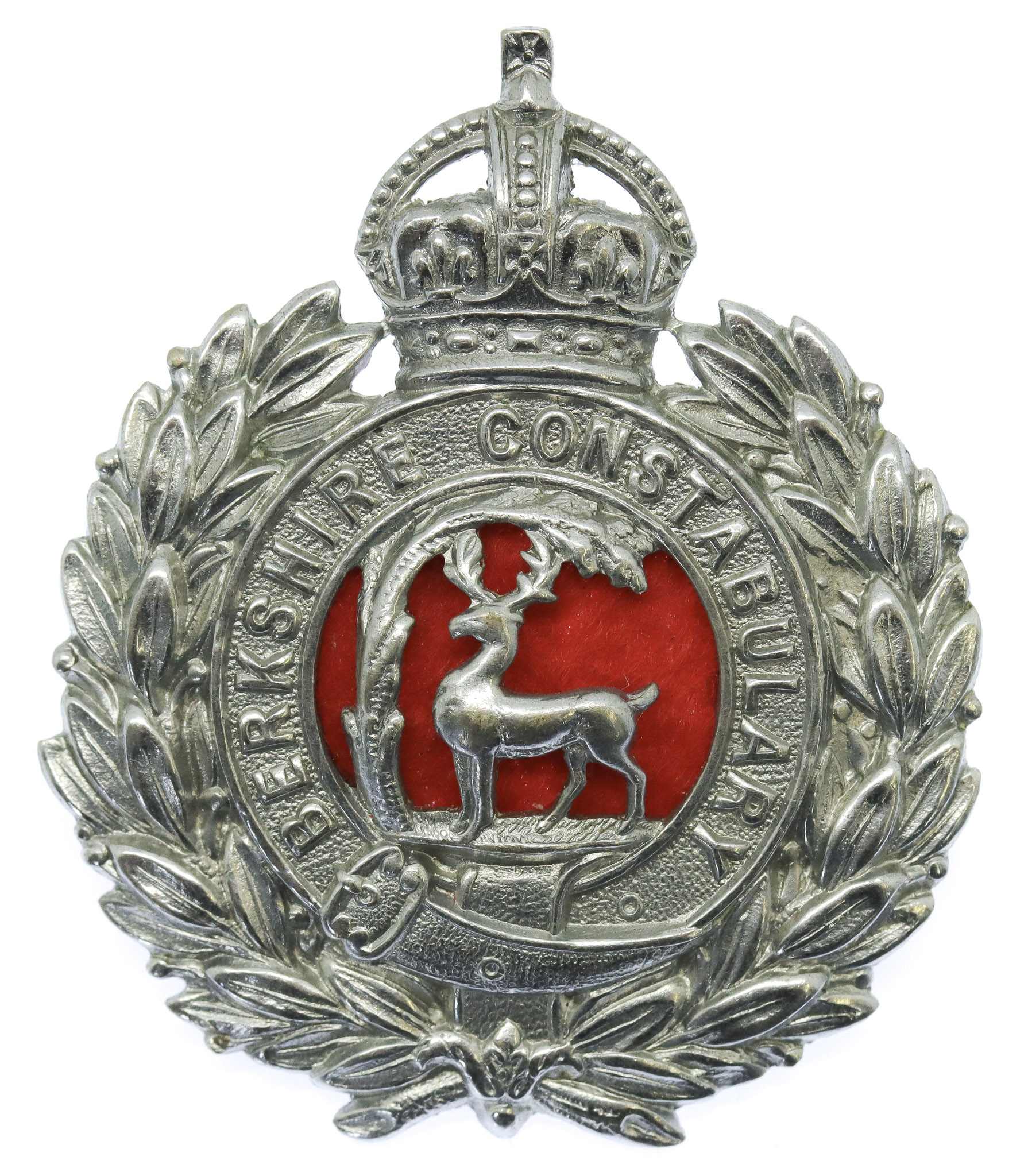 Berkshire Constabulary Wreath Cap Badge - King's Crown