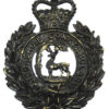 Berkshire Constabulary Black Wreath Helmet Plate - Queen's Crown