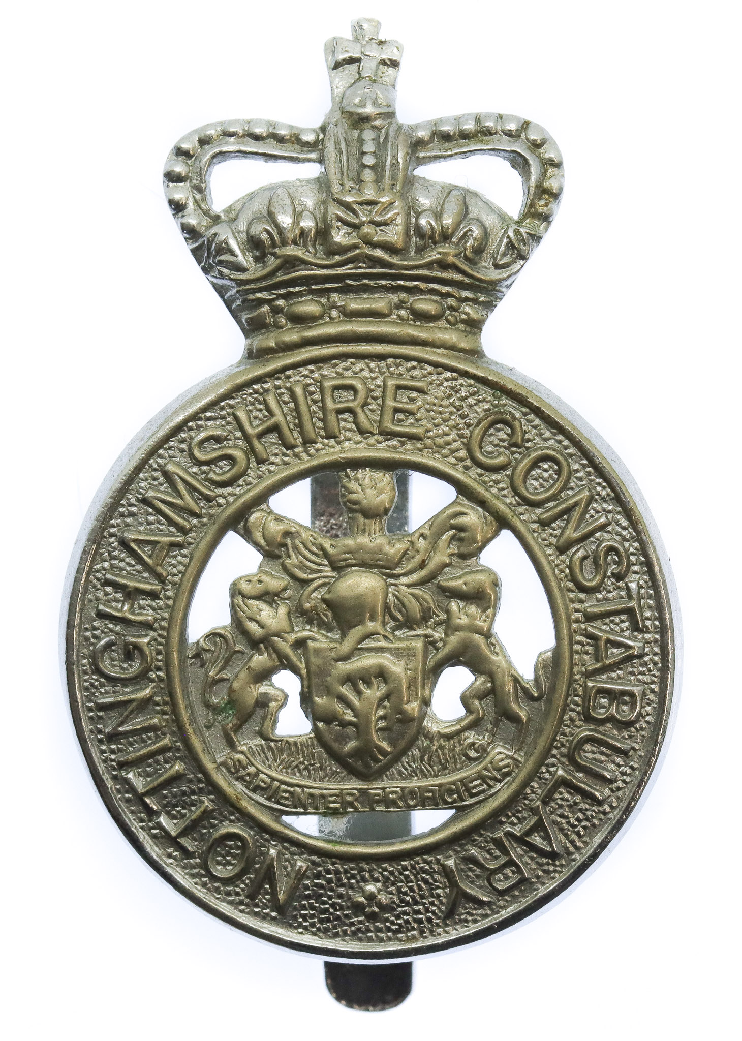 Nottinghamshire Constabulary Cap Badge - Queen's Crown