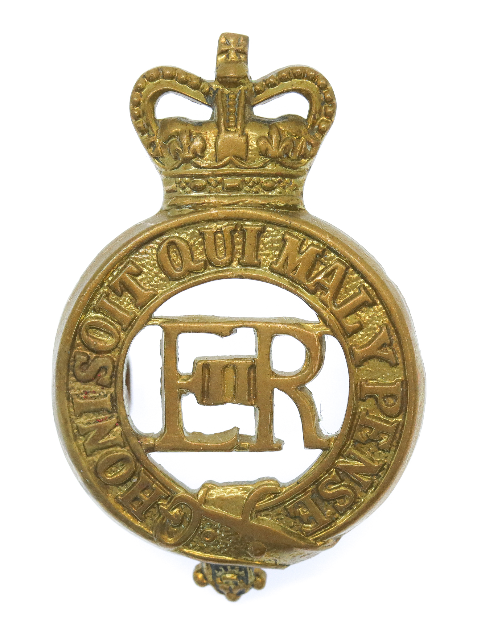 EIIR Household Cavalry Brass Cap Badge