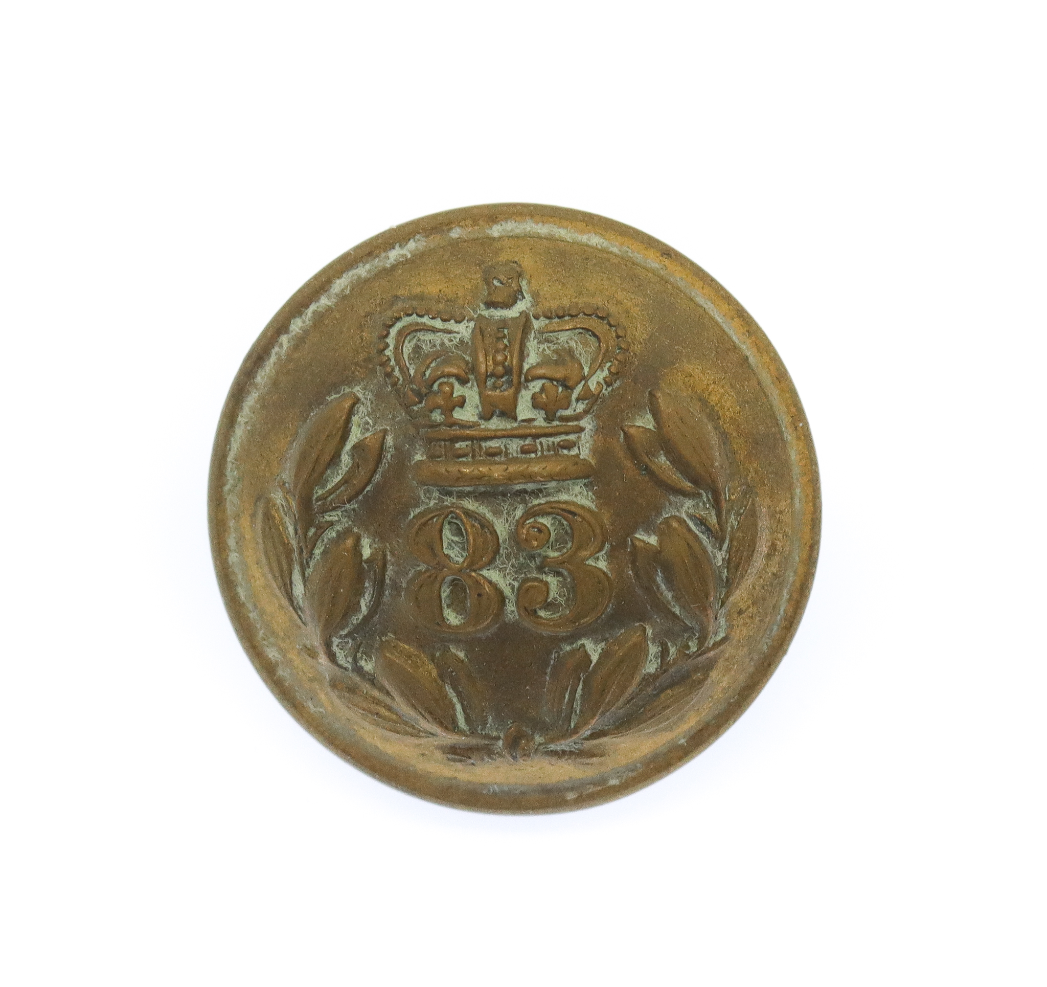 Pre 1881 Victorian 83rd (County of Dublin) Regiment of Foot Officer's Button (19mm)