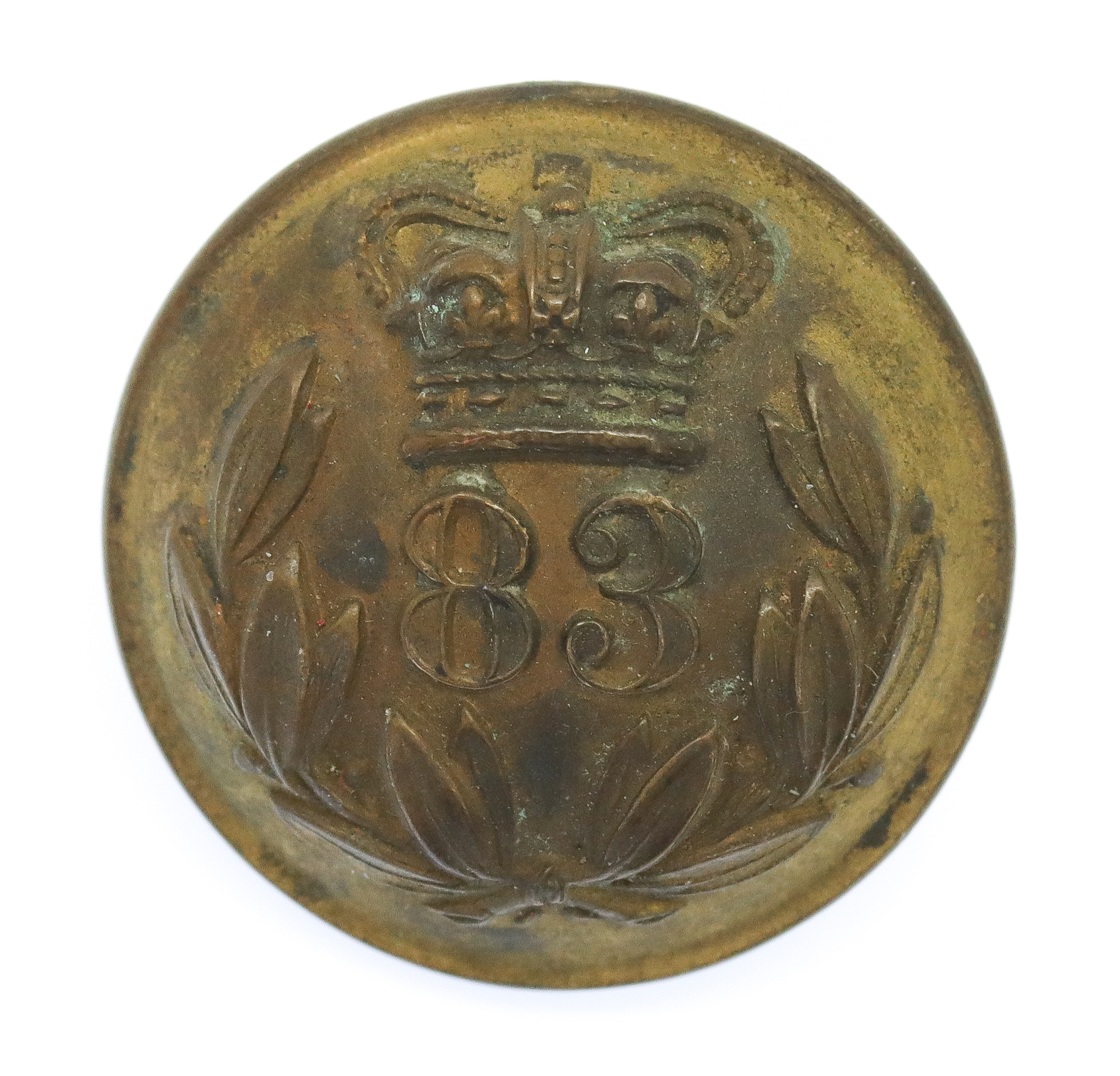 Pre 1881 Victorian 83rd (County of Dublin) Regiment of Foot Officer's Button (25mm)