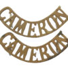 Pair of Queen's Own Cameron Highlanders (CAMERON) Shoulder Titles
