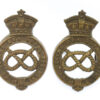 Pair of Victorian Staffordshire Yeomanry (Queen's Own Royal Regiment) Collar Badges