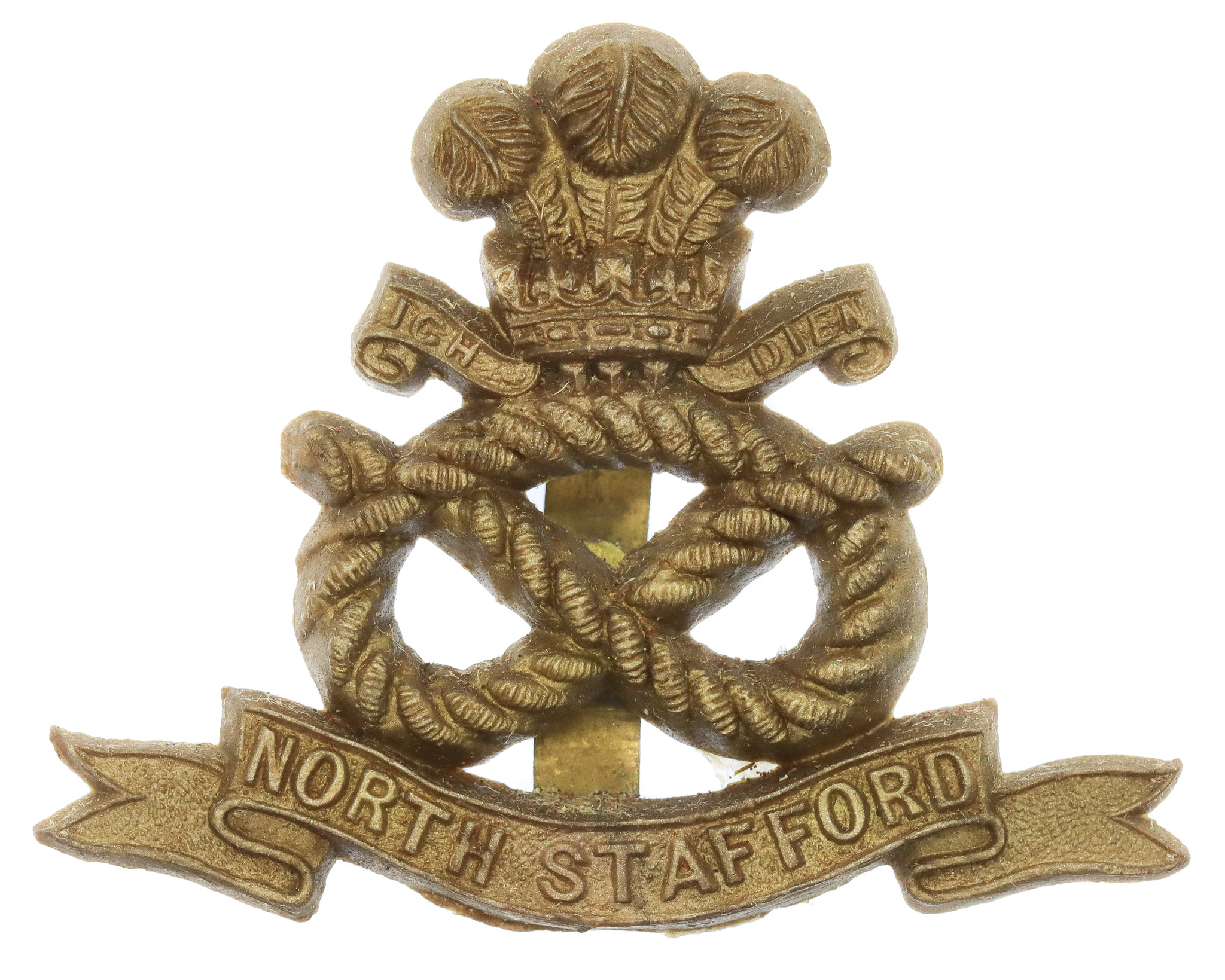 North Staffordshire Regiment WW2 Plastic Economy Cap Badge 