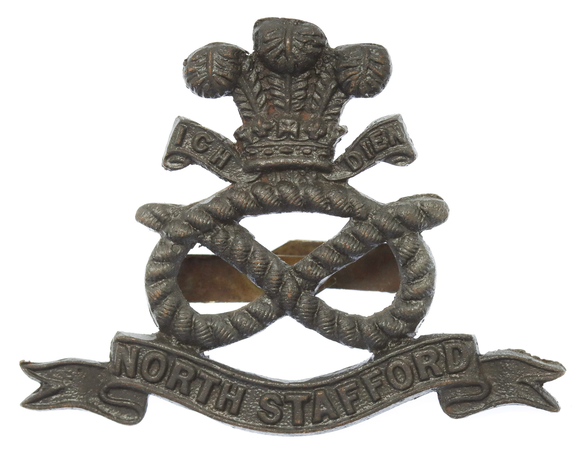 North Staffordshire Regiment Officer's Service Dress Cap Badge 
