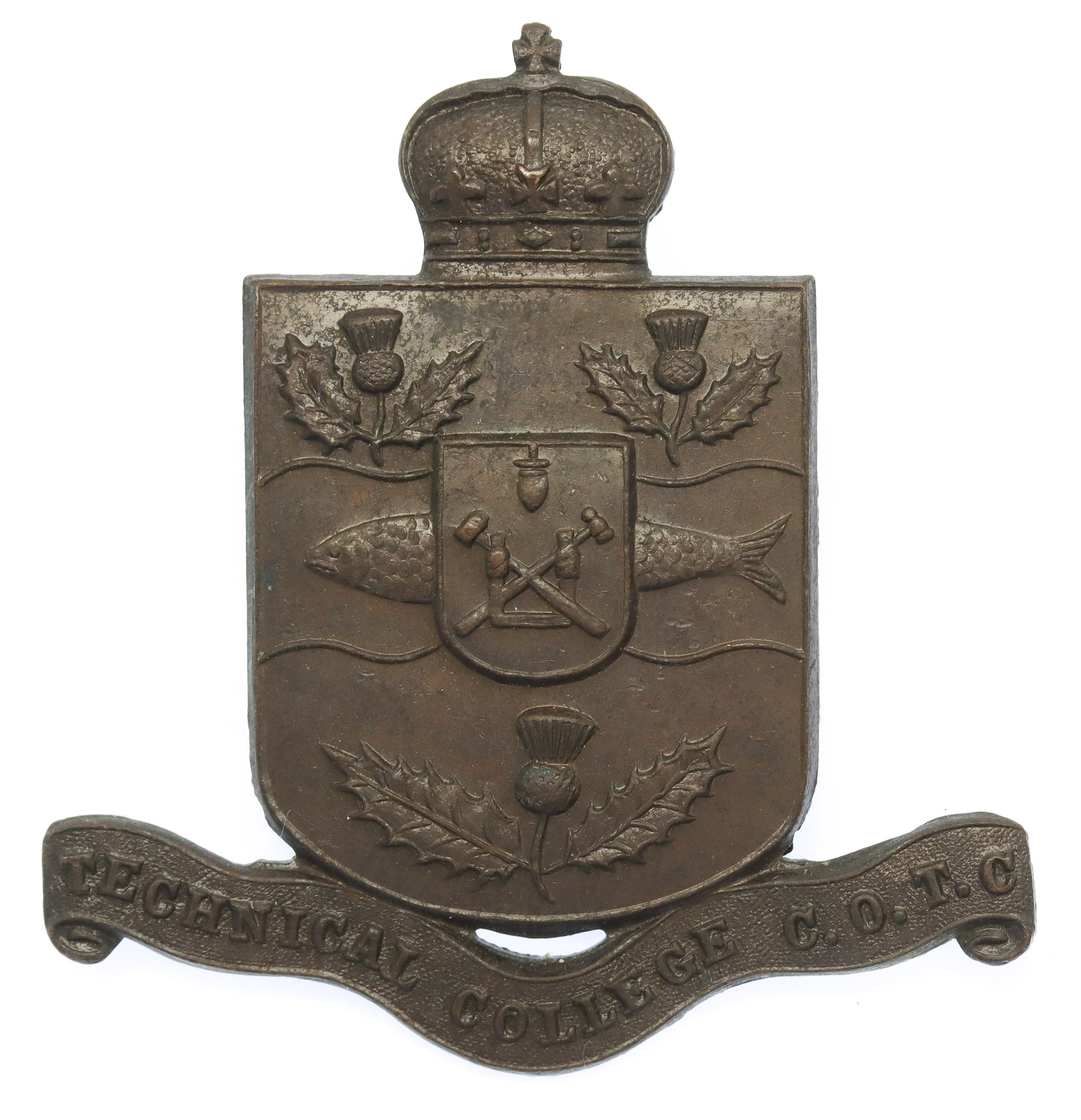 Canadian Nova Scotia Technical College C.O.T.C. Cap Badge 