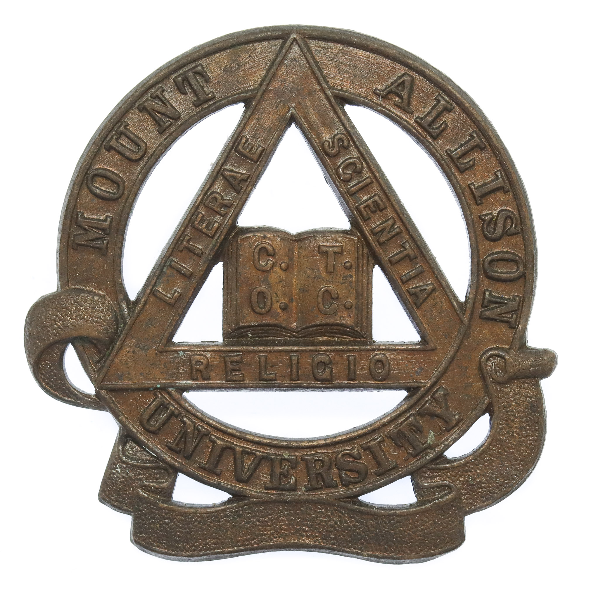 Canadian Mount Allison University C.O.T.C. Cap Badge