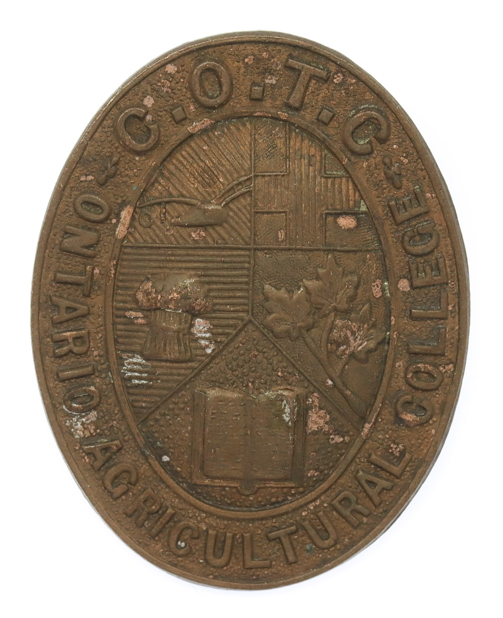 Canadian Ontario Agriculture College C.O.T.C. Cap Badge