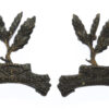 Pair of Ceylon Planters Rifle Corps Collar Badges