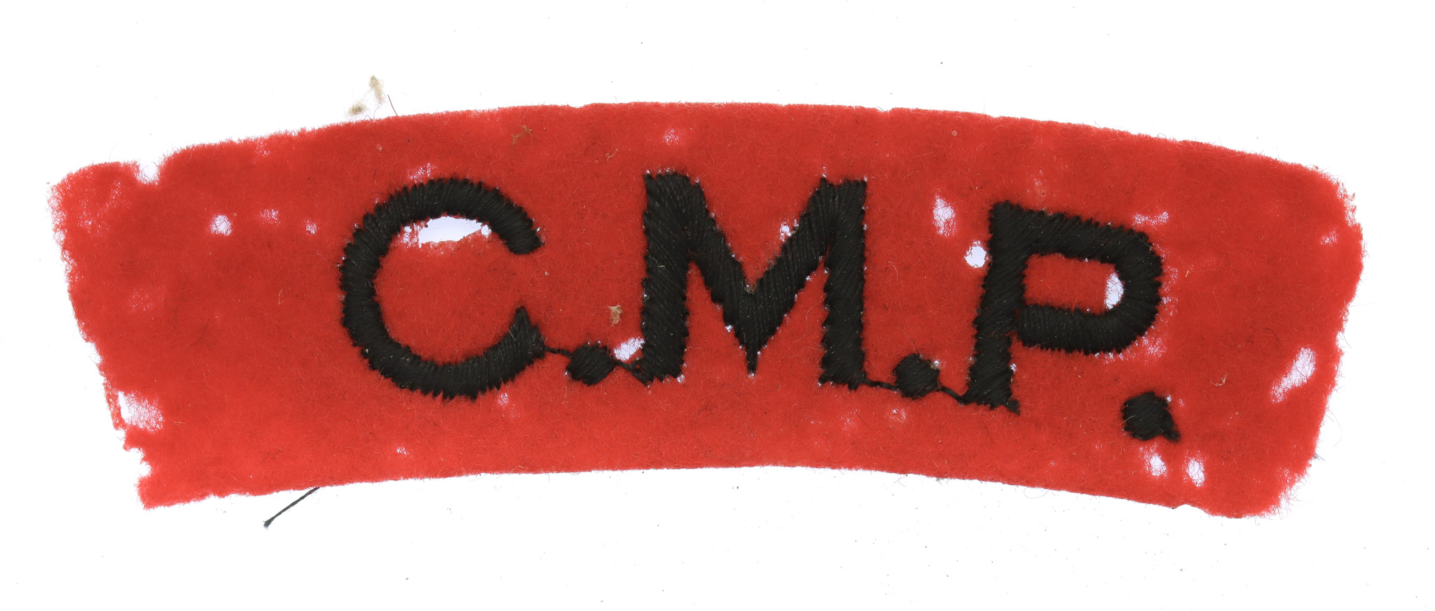 Corps of Military Police (C.M.P.) Cloth Shoulder Title