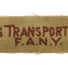 Women's Transport Service First Aid Nursing Yeomanry (WOMEN'S TRANSPORT SERVICE/F.A.N.Y.) Cloth Shoulder Title