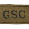 General Service Corps (G.S.C.) WW2 Printed Slip On Shoulder Title