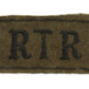 Royal Tank Regiment (R.T.R.) WW2 Cloth Slip On Shoulder Title