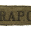 Royal Army Pay Corps (R.A.P.C.) WW2 Cloth Slip On Shoulder Title