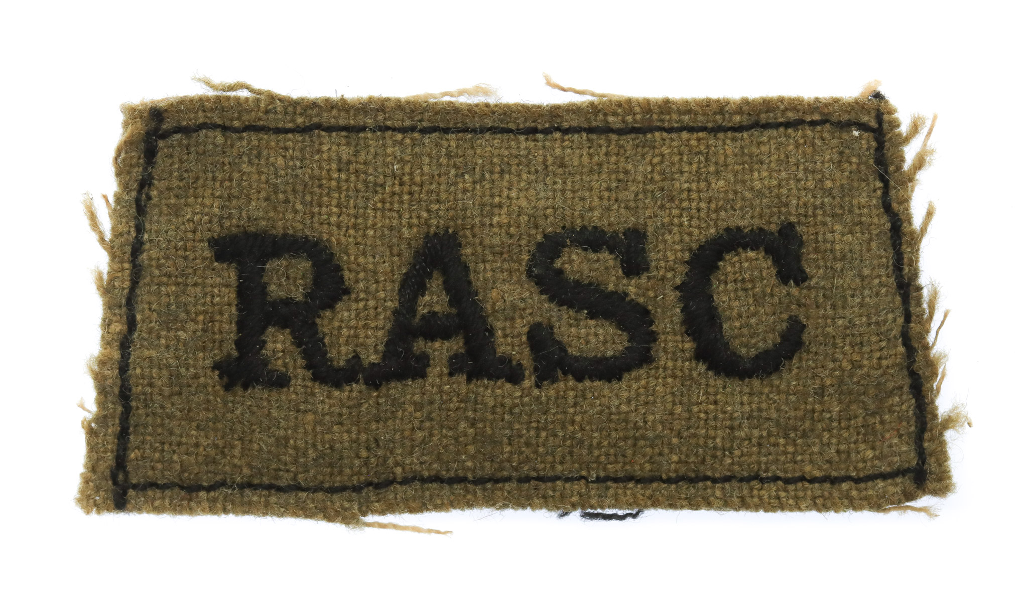 Royal Army Service Corps (R.A.S.C.) WW2 Cloth Slip On Shoulder Title