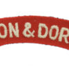 Devonshire and Dorset Regiment (DEVON & DORSET) Cloth Shoulder Title