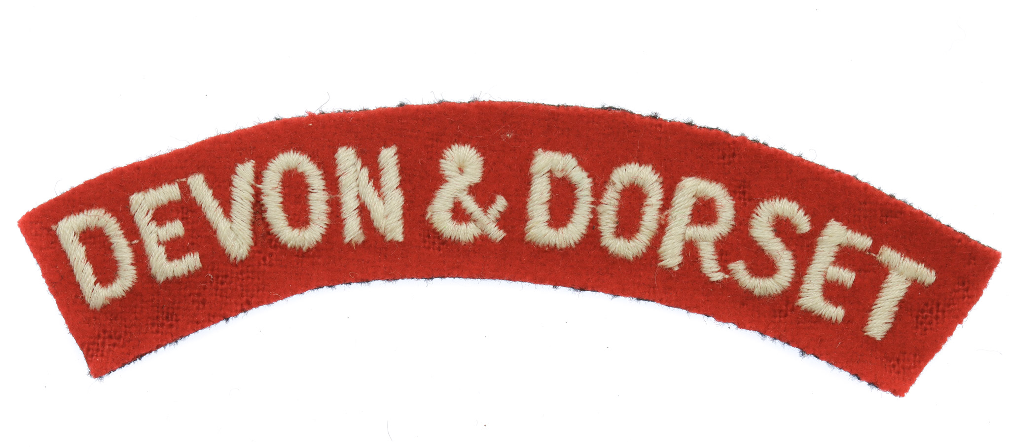 Devonshire and Dorset Regiment (DEVON & DORSET) Cloth Shoulder Title