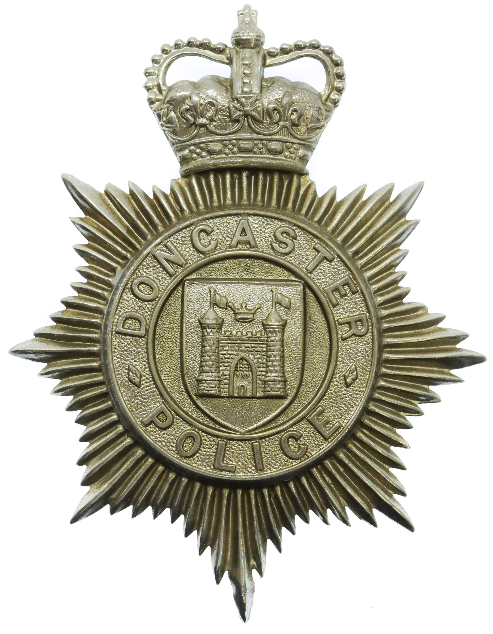 Doncaster Borough Police Helmet Plate - Queen's Crown